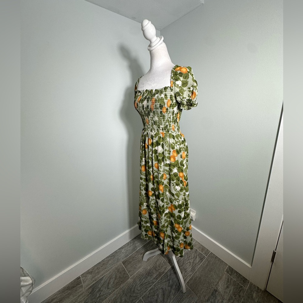 Reformation Inka Dress in Orange Grove Size XS - Picture 7 of 16